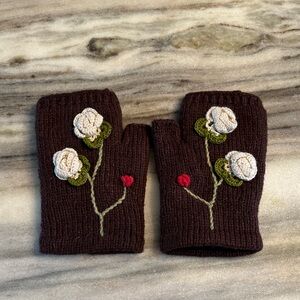 ELLA SUSSMAN ALPACA FINGERLESS GLOVES -fleece lined